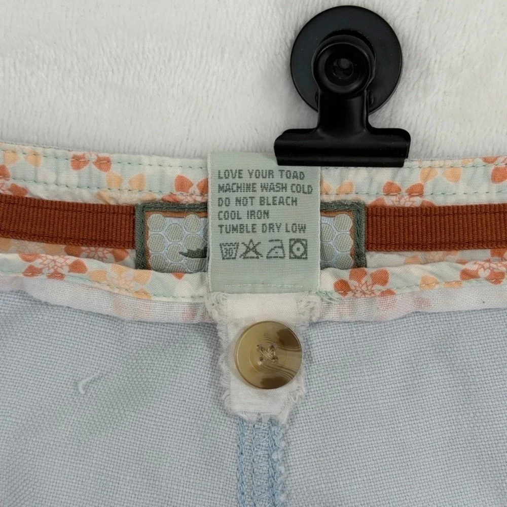 Horny Toad Womens Light Blue Linen Cotton Blend Hiking Casual Shorts Size 10 - Picture 6 of 11